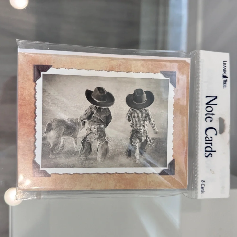 Leanin' Tree Cowboys Print 8 Note Cards with Envelopes